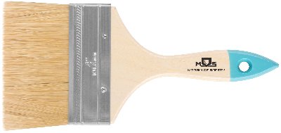 Кисть флейцевая, натур. cветлая щетина, деревянная ручка 4'' (100 мм)