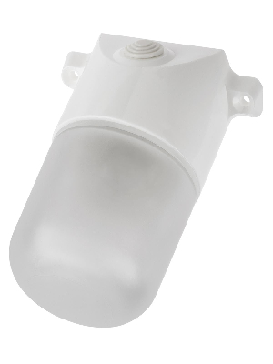 Светильник для бани и сауны НПБ400-1П настенный, наклонный белый, IP54, 60Вт, E27, основание поликарбонат