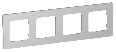 FLITE CLASSIC Рамка 4-местная РУ-4-К-ФлА алюминий IEK