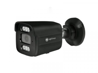 Видеокамера IP 5Мп цилиндрическая с PoE ИК-30м микрофон microSD IP67 черная (2.8мм)