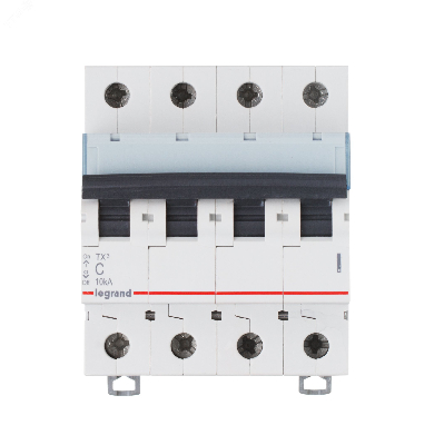 Выключатель автоматический четырехполюсный 63А C TX3 6кА