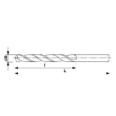 Сверло по металлу удлиненное 4,0x119/78мм DIN340 HSSE-Co5 135°