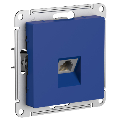 ATLASDESIGN РОЗЕТКА компьютерная RJ45, кат. 5Е, механизм, АКВАМАРИН