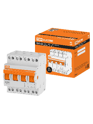 Модульный переключатель трехпозиционный МП-63 четырехполюсный 63А