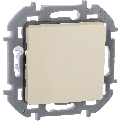 Переключатель без фиксации (кнопка) с Н.О./Н.З. контактом INSPIRIA 6 A 250 В~ слоновая кость