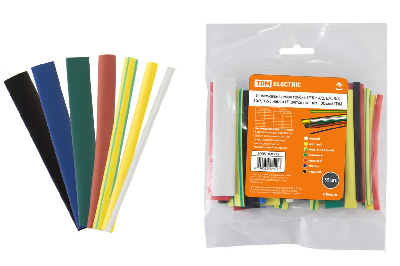 Термоусаживаемая трубка ТУТнг 4/2 6/3 8/4 10/5 12/6 набор (7 цветов по 1 шт. 100мм) TDM