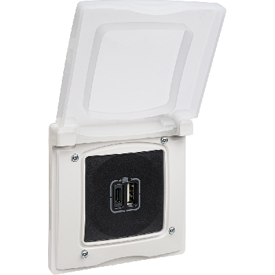 ETIKA Рамка 1 пост IP44 белая