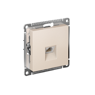 Розетка ATLASDESIGN компьютерная RJ45 механизм бежевый