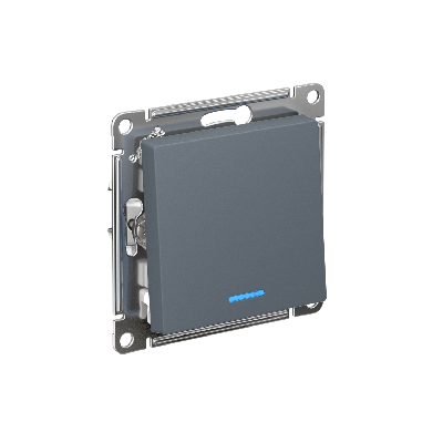 Выключатель одноклавишный ATLASDESIGN с подсветкой схема 1а 10АХ механизм грифель