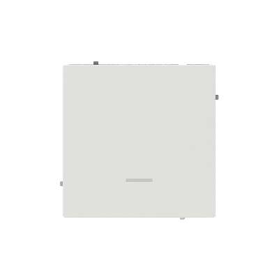 Переключатель одноклавишный с подсветкой, KANT, белый песок