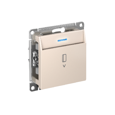 Выключатель карточный, мех, БЕЖЕВЫЙ