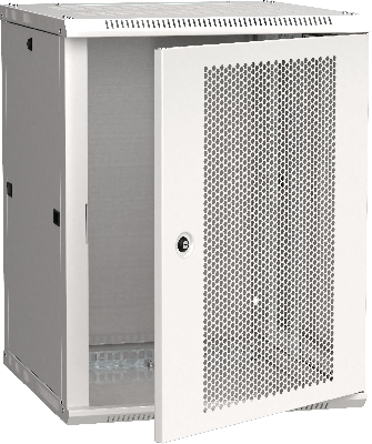 Шкаф LINEA W 12U 600x600 мм дверь перфорированная RAL7035