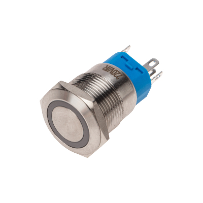 Кнопка антивандальная 19 250В Фикс (5с) ON-OFF/OFF-ON подсв/красная, REXANT