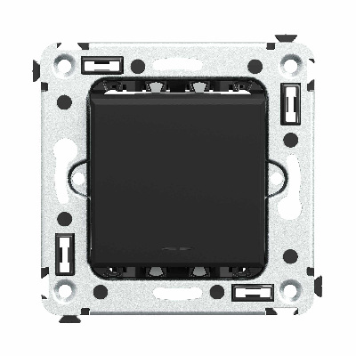 Avanti Выключатель одноклавишный в стену Черный   матовый