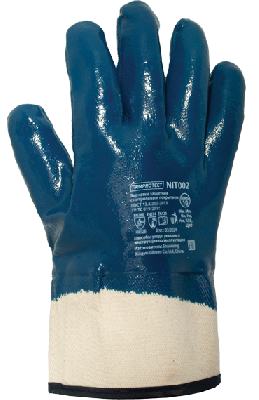 Перчатки защитные на х/б основе с полным нитриловым покрытием с крагой ArmProtect NIT002 р.11