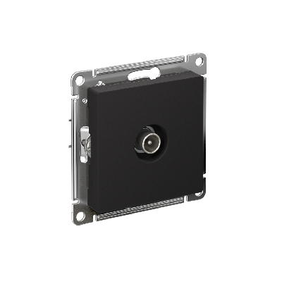 Розетка ATLASDESIGN TV оконечная 1DB механизм карбон