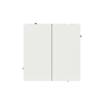 Кнопка двухклавишная, KANT, белая магнолия