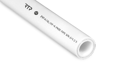 Труба PPR/AL/PPR  20х3,4 PN25 белый 4м РТП