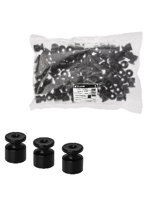 Изолятор пластиковый черный (100 шт) TDM