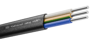 Кабель силовой АВВГ-П 3х2.5 (N, РЕ)-0.660 плоский однопроволочный