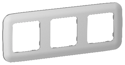 FLITE ARTISTIC Рамка 3-местная РУ-3-А-ФлА алюминий IEK