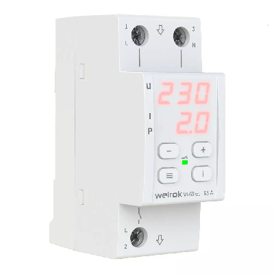 Реле напряжения c контролем тока Welrok VI-63 red