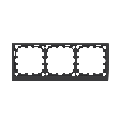 Рамка на 3 поста, KANT, черный уголь