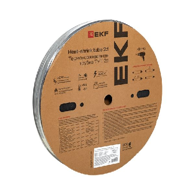 Трубка термоусаживаемая ТУТ нг 20/10 черная рулон EKF PROxima