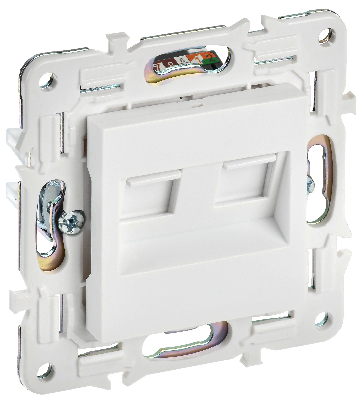 SKANDY Розетка компьютерная двойная RJ45 кат.5E SK-K03W арктический белый IEK