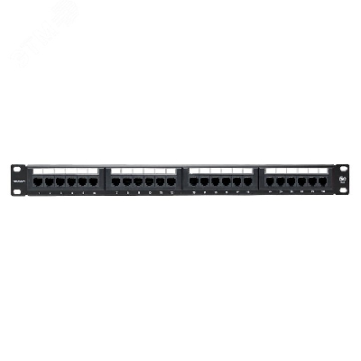 Патч-панель TERACOM 19'' Cat.5E 1U неэкранированная UTP 24 порта RJ-45 110 IDC