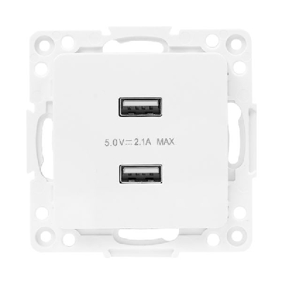 Стокгольм Механизм Розетки USB 2-местной 2,1А белый
