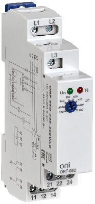 Реле фаз ORF-08D 3ф. 2 конт. 220-460В AC