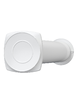 Клапан приточный КИВ D100 с внешней пластиковой решеткой РКН и устройством регулирования притока воздуха