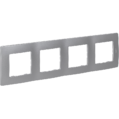 ETIKA Рамка 4 поста алюминий