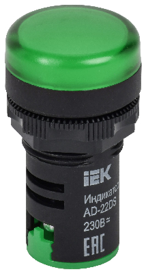 Лампа AD22DS LED матрица 22мм зеленый 230В
