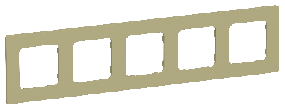 FLITE CLASSIC Рамка 5-местная РУ-5-К-ФлО оливковый IEK