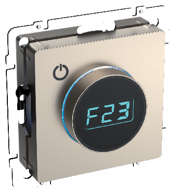 BRITE Термостат электронный с индикацией ТС10-1-БрШ шампань IEK