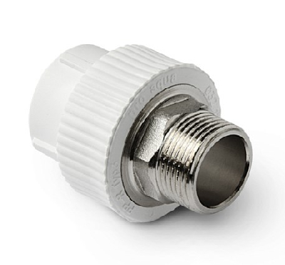 Муфта комбинированная 32 х 1' НР под ключ полипропиленовая PPR белый