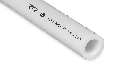 Труба PPR  20х3,4 PN20 белый 4м РТП