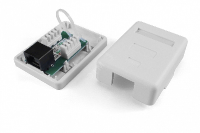 Розетка компьютерная SB1-1-8P8C-C5e-WH RJ-45(8P8C) кат 5e одинарная внешняя