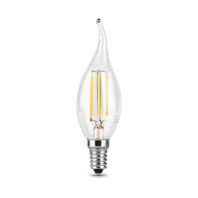 Лампа светодиодная филаментная LED 9 Вт 710 лм 4100К AC185-265В E14 свеча нейтральный  Black Filament Gauss
