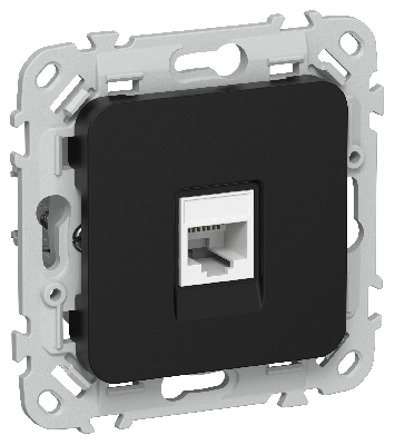 FLITE Розетка компьютерная RJ45 категория 6 UTP РК6-1-0-ФлЧ черный IEK