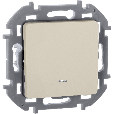 Переключатель одноклавишный с подсветкой/индикацией INSPIRIA 10 AX 250 В~ слоновая кость