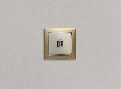 VALENA Розетка двойная USB слоновая кость