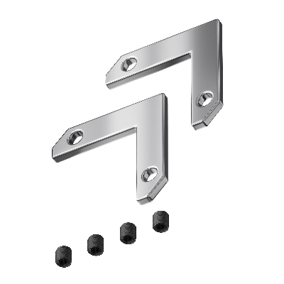 Комплект уголков 90 град горизонтальных (2 соединителя + 4 винта) для профиля в натяжной потолок