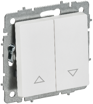 BRITE Выключатель жалюзи 10А ВС10-1-5-БрАБ арктический белый IEK