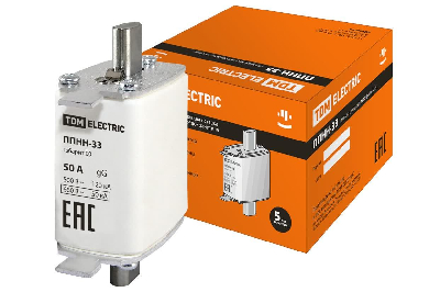Плавкая вставка предохранителя ППНН-33, габарит 00, 50А