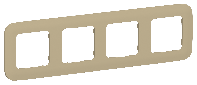 FLITE ARTISTIC Рамка 4-местная РУ-4-А-ФлХ хаки IEK