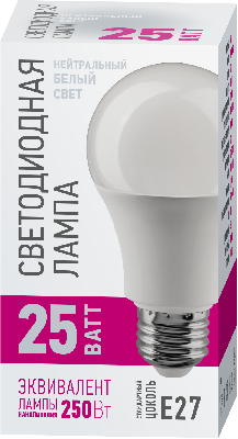 Лампа светодиодная 25вт OLL-A60-25-230-4K-E27-PROMO ОНЛАЙТ