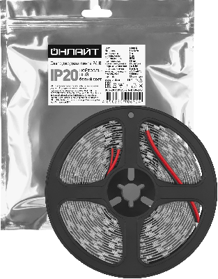 Лента светодиодная 9.6Вт/м 24В 4000К IP20 120 LED/м OLS-2835 5м